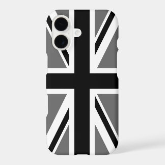 Union Jack gris negro y blanco