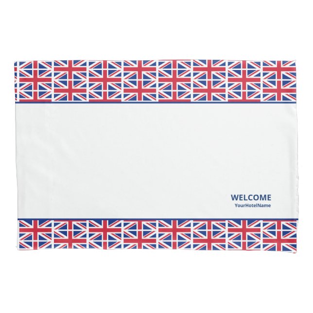 Union Jack Personalizado Hotel Pillow Funda (Anverso)