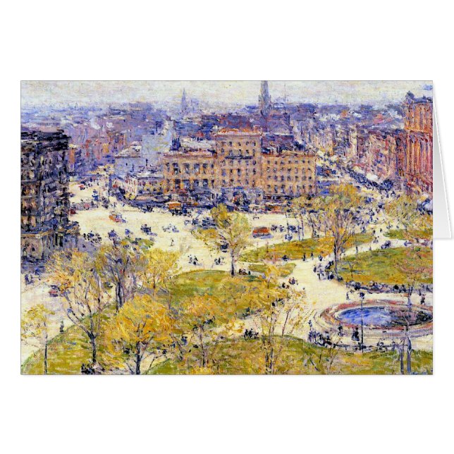 Union Square en primavera por Frederick Childe Has (Anverso (Horizontal))