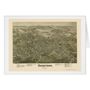 Uniontown, mapa panorámico del PA - 1897