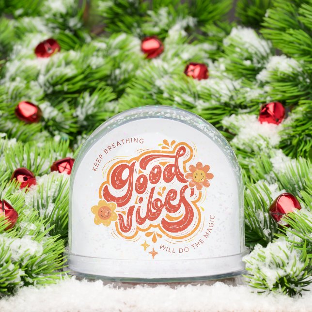 Unique Good Vibes Collectible Snow Globe (Navidad)