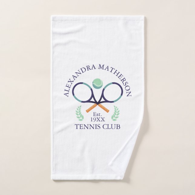 Unique Modern Club Sports Team Player Women Tennis (Toalla de mano)