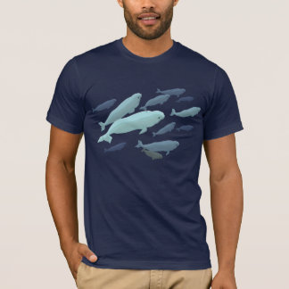 Unisex Beluga Camiseta de ballena Camisetas de art