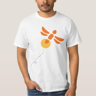 (Unisex) Camiseta gris sin ajuste con insecto nara