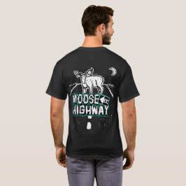 Unisex Moose en una camiseta de la autopista (negr