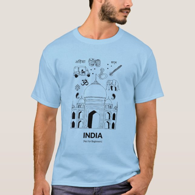 Unisex Viaje en camiseta - India - No para princip (Anverso)