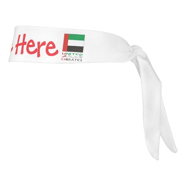 United Arab Emirates UAE Flag Red Personalize Name (Girar 90)