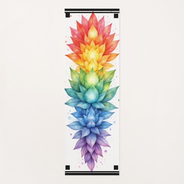 Universal Chakra Yoga Mat – Rainbow Energy (Anverso)