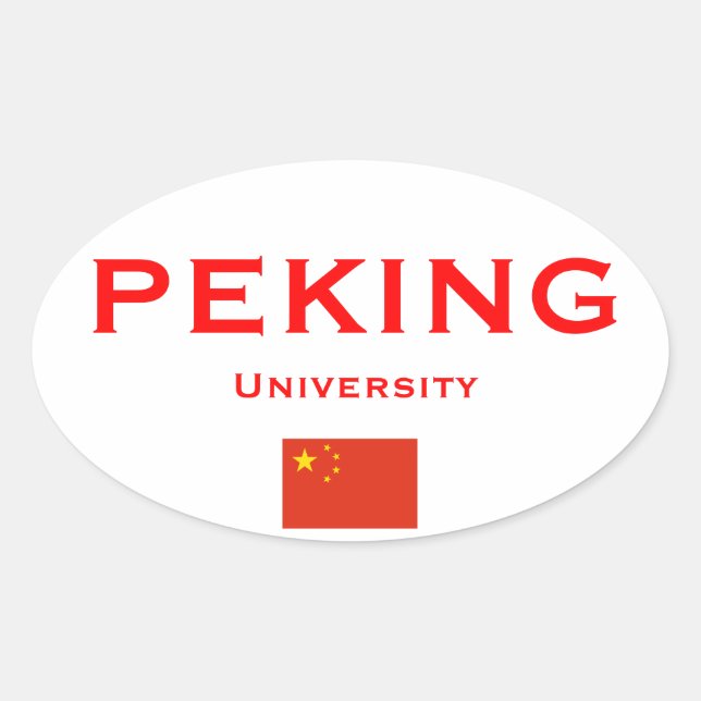 Universidad de Pekín* Pegatina del Óvalo al estilo (Anverso)