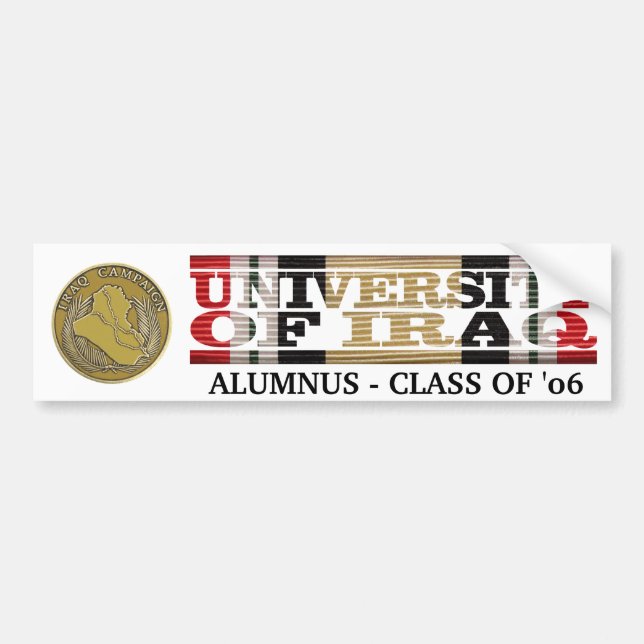 Universidad del pegatina del alumno de Iraq (Frente)