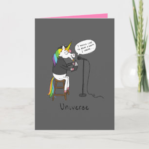Universo - Graciosa tarjeta de felicitación de poe
