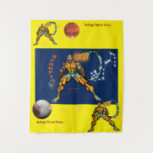 Universo Zodíaco -Escorpio- Tapiz de pancarta para