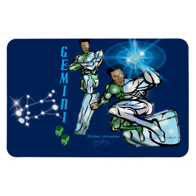 Universo zodiaco - imán gemini (Horizontal)