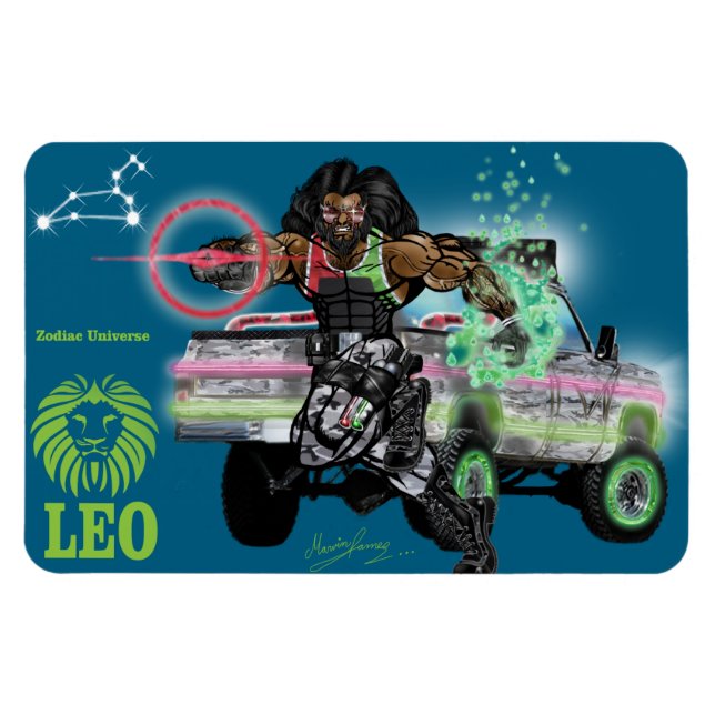 Universo zodiaco - imán Leo (Horizontal)