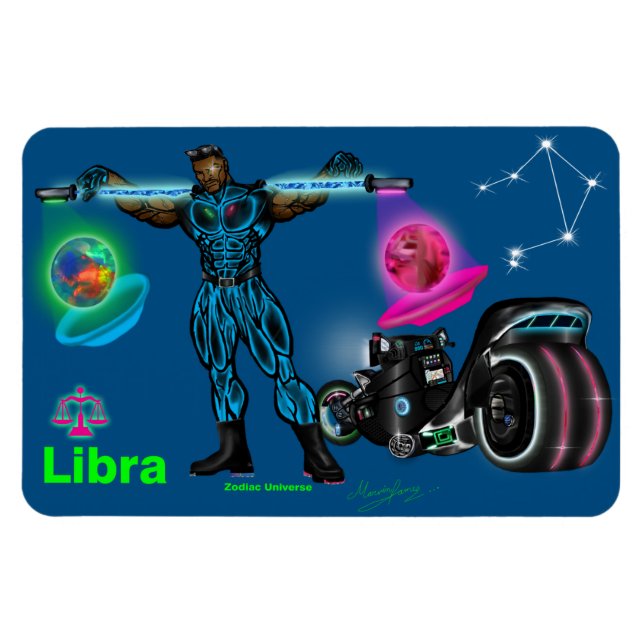 Universo zodiaco - imán libra (Horizontal)
