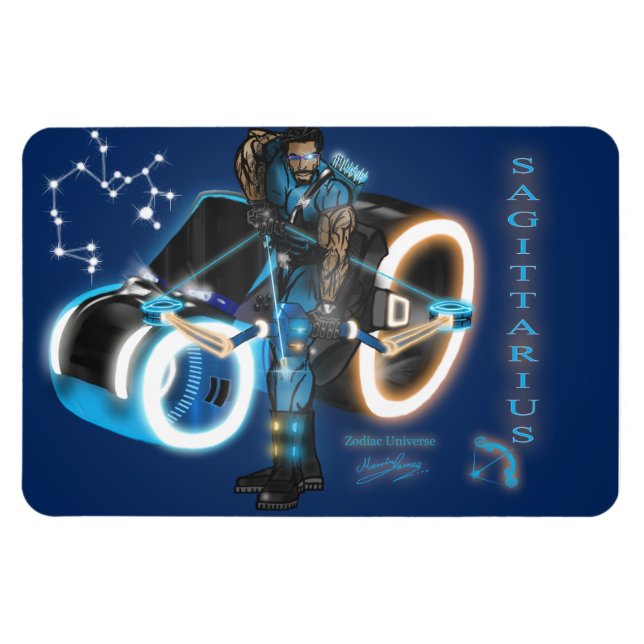 Universo zodiaco - imán sagitario (Horizontal)