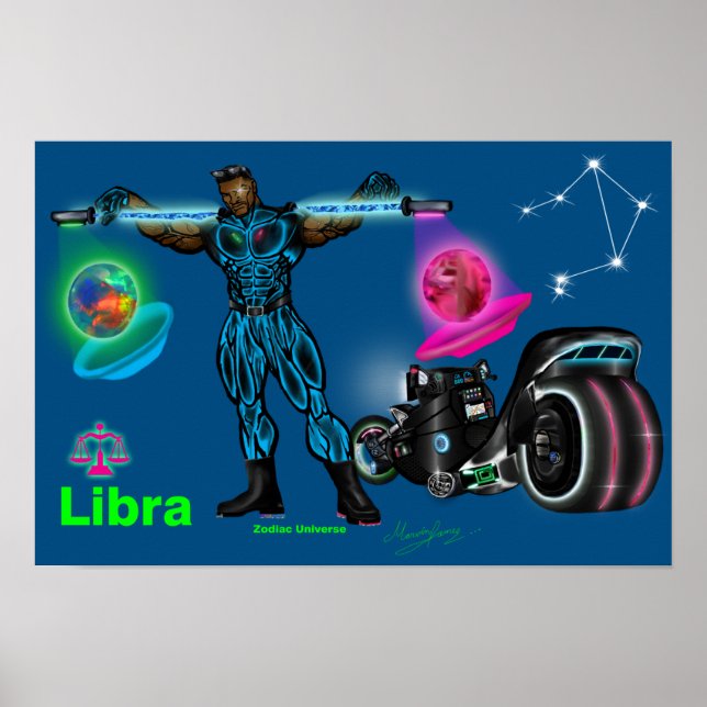 Universo Zodiaco - Póster de Libra (Frente)