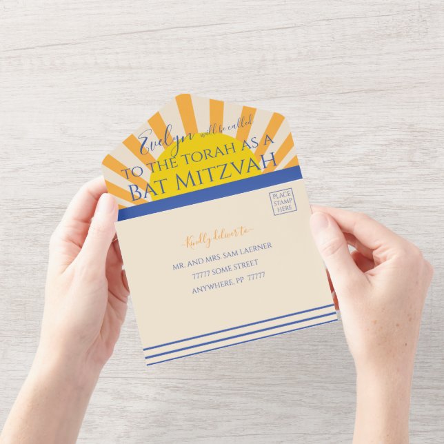 Uno Bar Bat Mitzvah Todo en una sola invitación (Apertura)