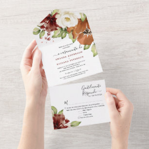 Uno Boda Rústico Portugués Todo En Una Invitación