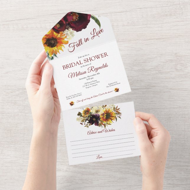 Uno Caer Todo En Una Invitación A La Ducha Bridal (desgarro)