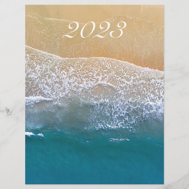 Uno con el volante del calendario Beach 2023 (Frente)
