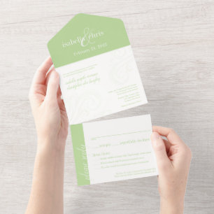 Uno Elegante invitación a la boda, mezquita todo en un