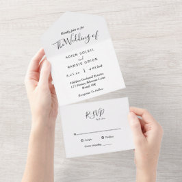 Uno Elegante Y Moderno Todo En Una Invitación De Boda