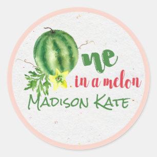 Uno en pegatinas personalizados melón de un