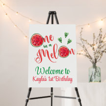 Uno en un cumpleaños de melón