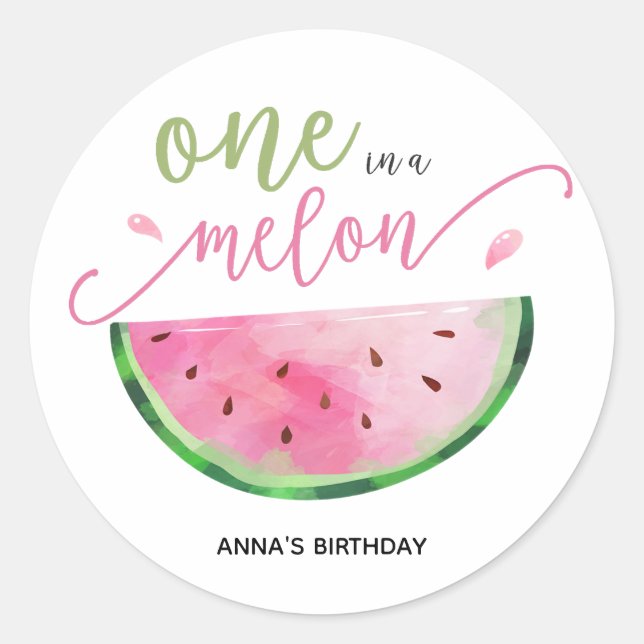 Uno en un Melon gracias pegatina (Anverso)