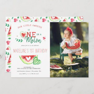 Uno En Un Melón   Invitación de primer cumpleaños