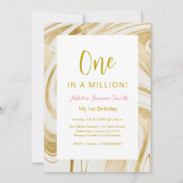 Uno en un millón, invitación de primer cumpleaños