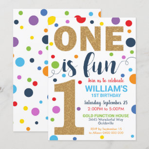 Uno es la invitación de cumpleaños divertida prime