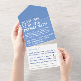 Uno Fiesta De Cumpleaños Todo En Una Invitación