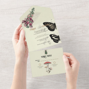 Uno Gabinete de curiosidades todo en una invitación de