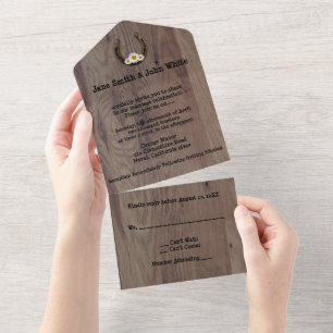Uno Herradura Todo En Una Invitación De Boda