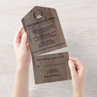 Uno Herradura Todo En Una Invitación De Boda
