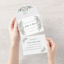 Invitación Chateau Frontenac Blush & Sage Todo en