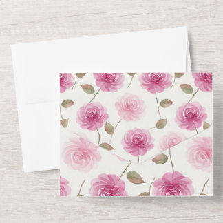 Uno Invitación de Boda Elegante Rosas Rosadas Todo en