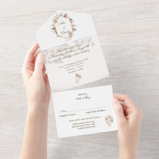 Uno Invitación de personalizable todo en una boda