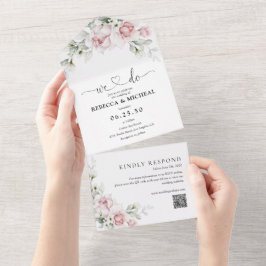Uno Invitación de Rubor Roses rosas todo en una boda