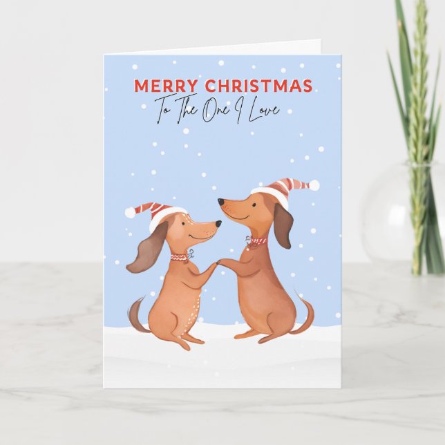Uno que me encanta la Feliz Navidad Dachshunds Per (Anverso)