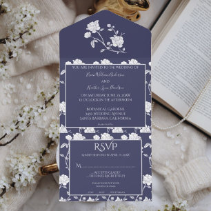 Uno Rosa De Armada Boda Todo En Una Invitación