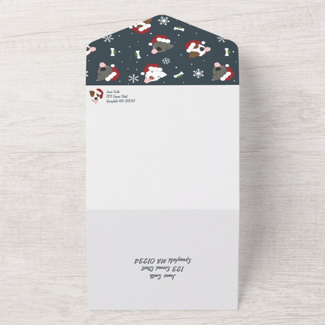 Uno Santa Perro - Felices Howlidays Invitación Todo en (Afuera)