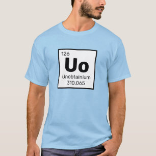 Unobtainio / Tabla ficticia - Camiseta De Elemento