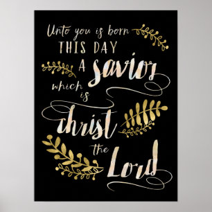 Unto you nace hoy Poster de arte salvador