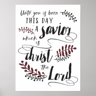 Unto you nace hoy Poster de arte salvador