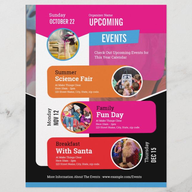 Upcoming Event Schedule Flyer (Frente)