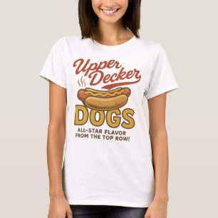 Upper Decker Dogs – Camiseta Vintage de Hot Dog de