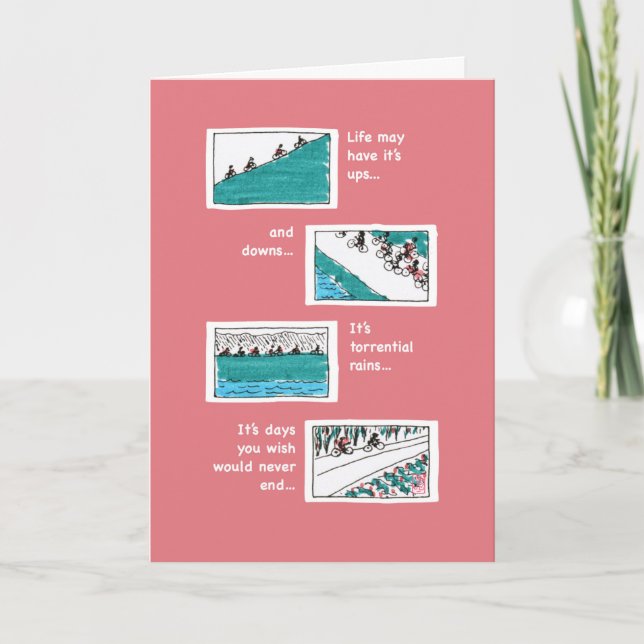 "Ups & Downs" Rosado ahí por su tarjeta de felicit (Anverso)